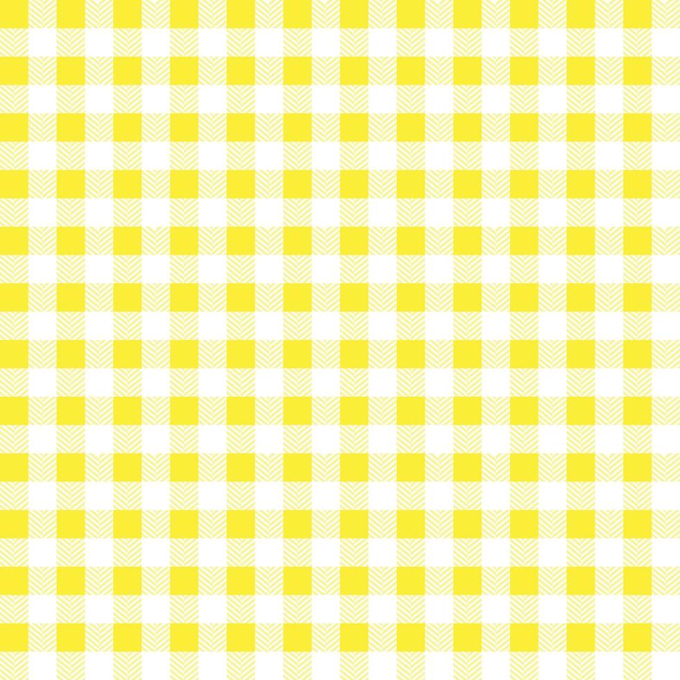 Yellow plaid pattern with herringbone pattern inside background. plaid pattern background. plaid background. Seamless pattern. for backdrop, decoration, gift wrapping, gingham tablecloth, blanket vector