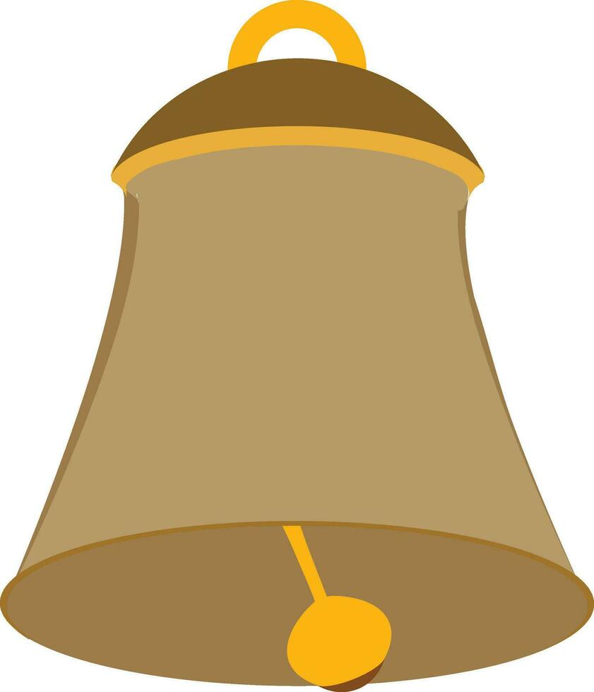 Yellow and brown jingle bell. vector