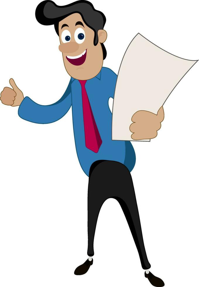 Cartoon character of a businessman. vector