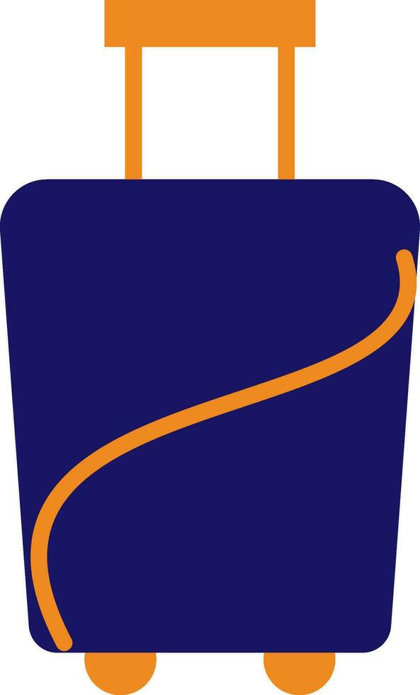 Blue and orange travel bag. vector