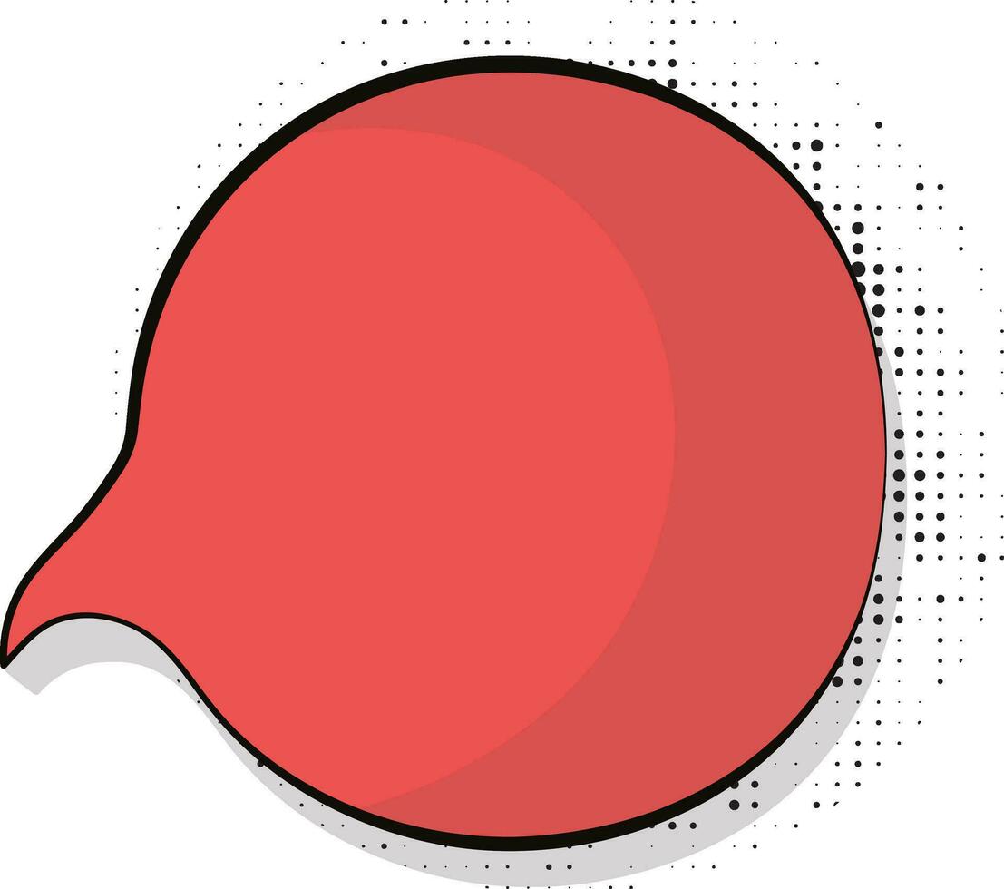 Red empty speech bubble. vector