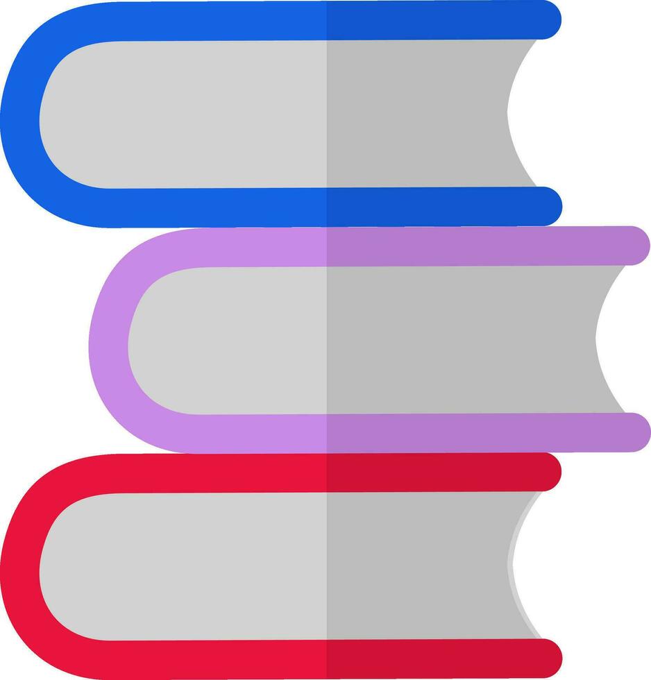 Colorful stack of books. vector