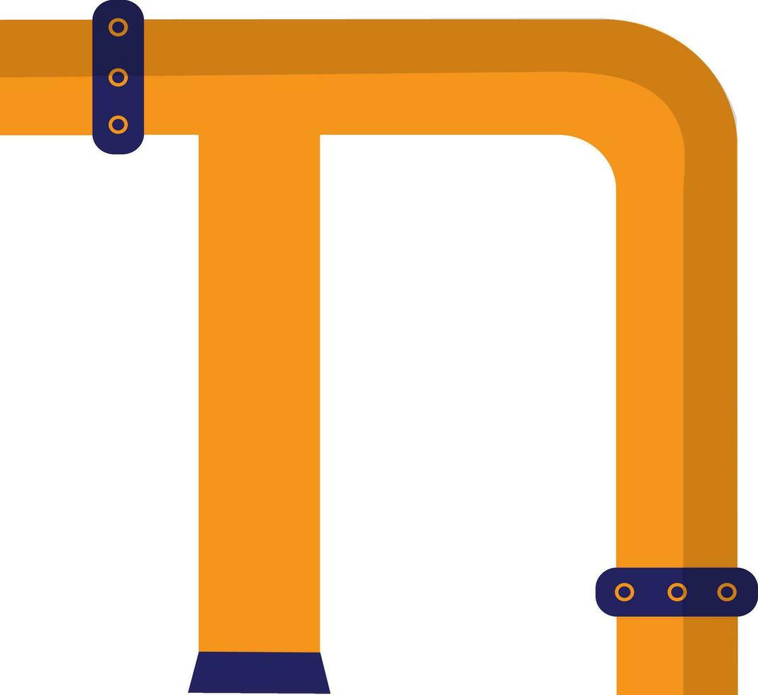 Yellow and blue pipeline icon. vector