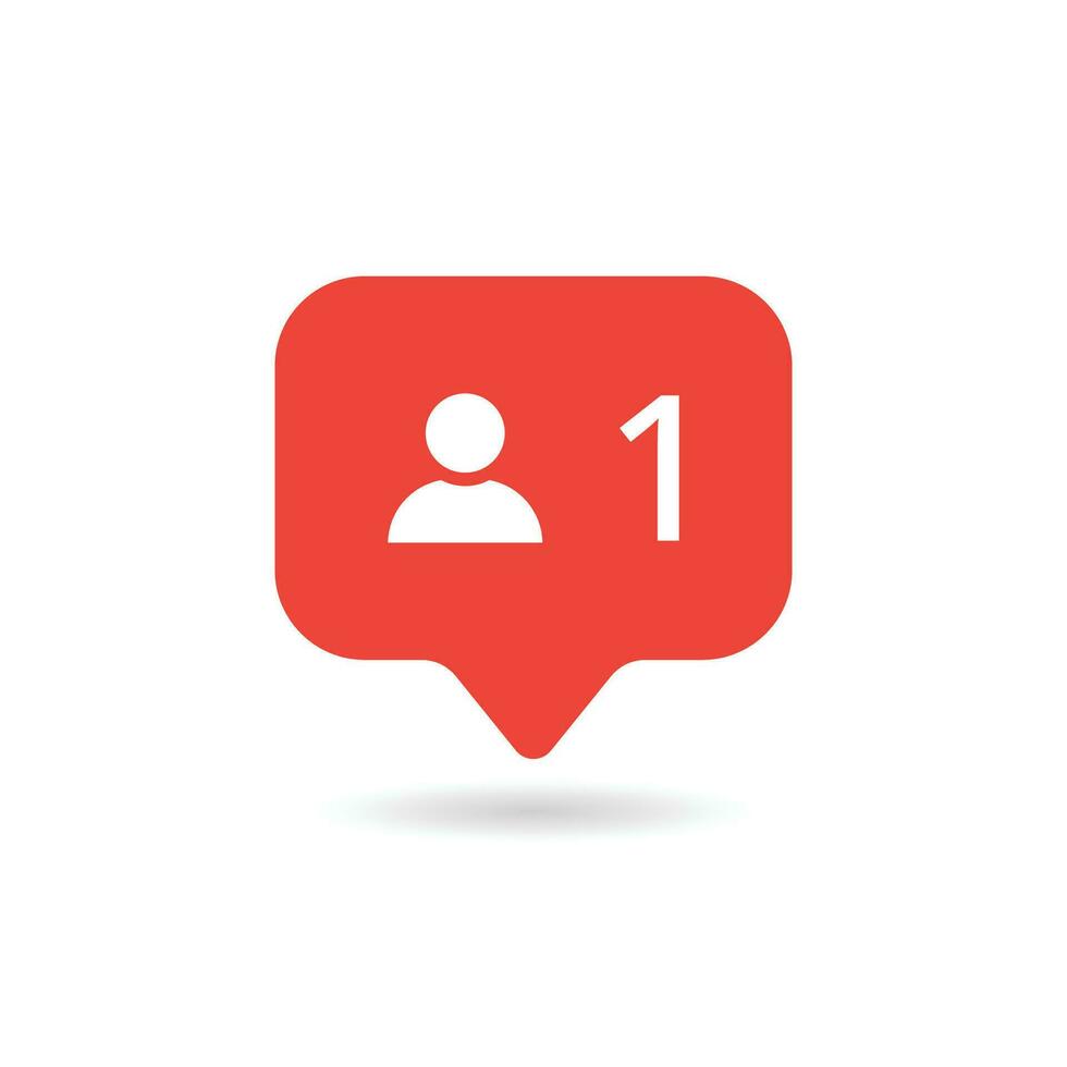 Follower notification icon. Social media notifications icon vector