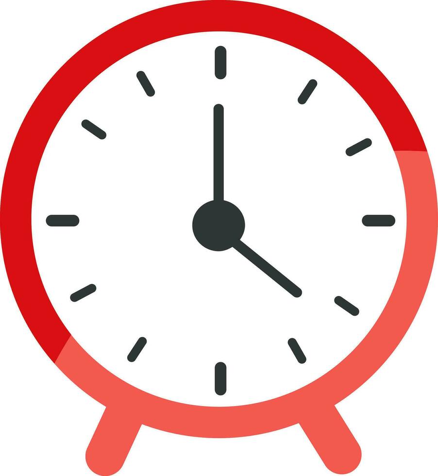 Flat style alarm clock icon. vector