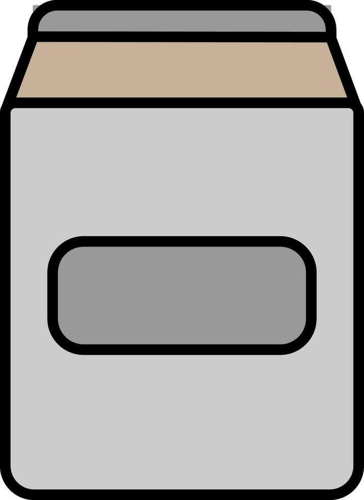 Illustration of a jar in gray color. vector