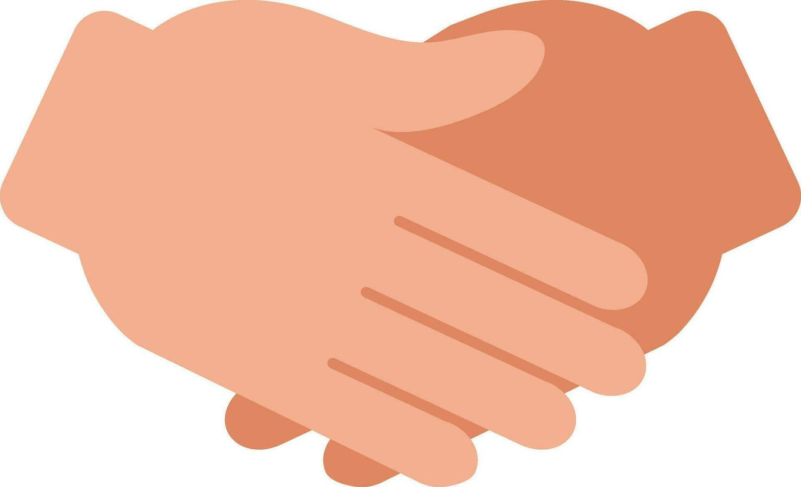 Handshake in flat style illustration. vector