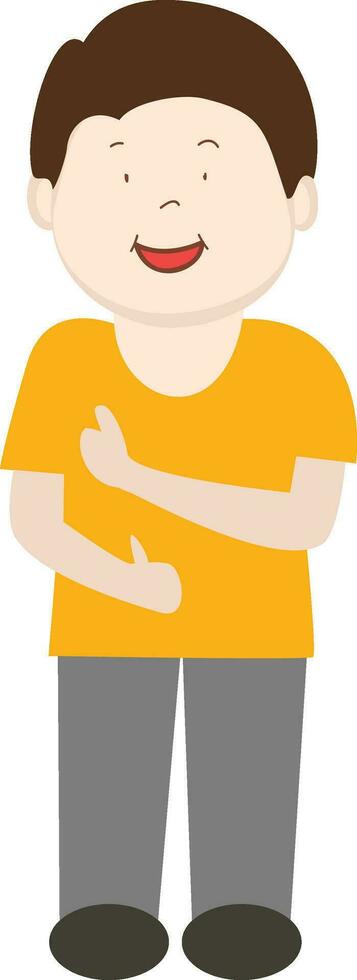 Cartoon character of a little boy. vector