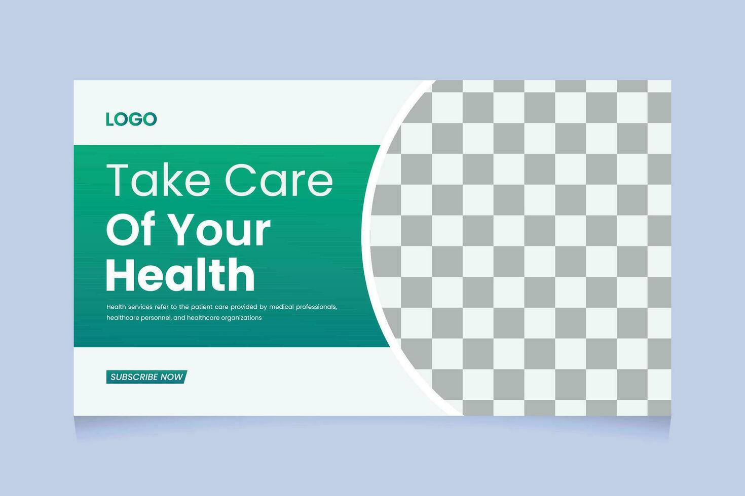 Medical Online Business Video Thumbnail and web banner template Design vector