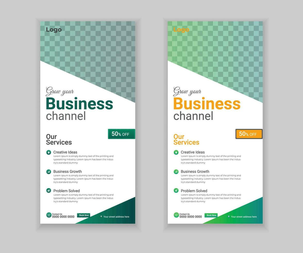 Business DL flyer Or  Corporate Rack Card Design Template vector