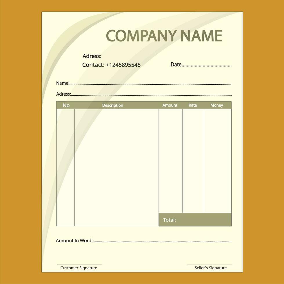 English Cash memo design vector Business cash memo free vector