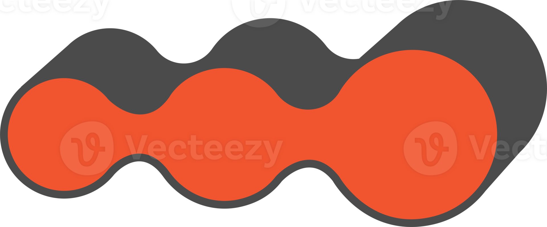 Abstract geometric element. Neobrutalism graphic shape. Minimal groovy Y2k retro sticker. Retro label. Simple red chain png