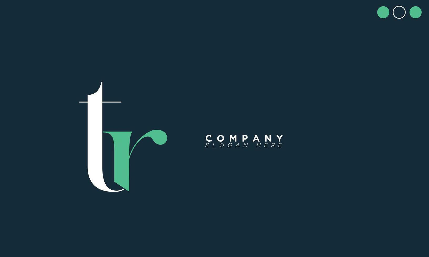 TR Alphabet letters Initials Monogram logo RT, T and R vector