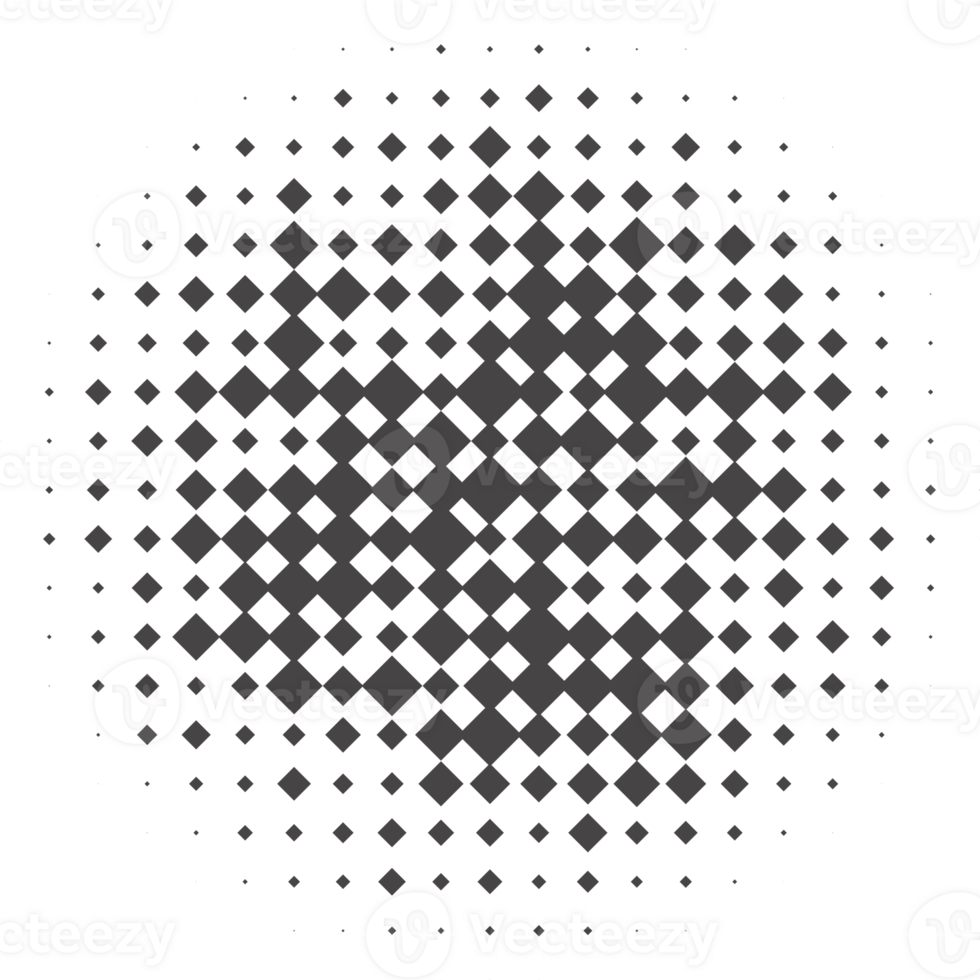 Circle dots with halftone pattern. Round gradient background. Element with gradation points texture. Abstract geometric shape. png