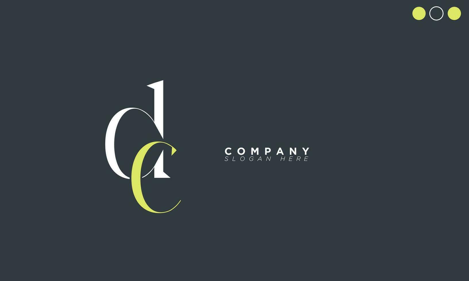 dc alfabeto letras iniciales monograma logo cd, d y c vector