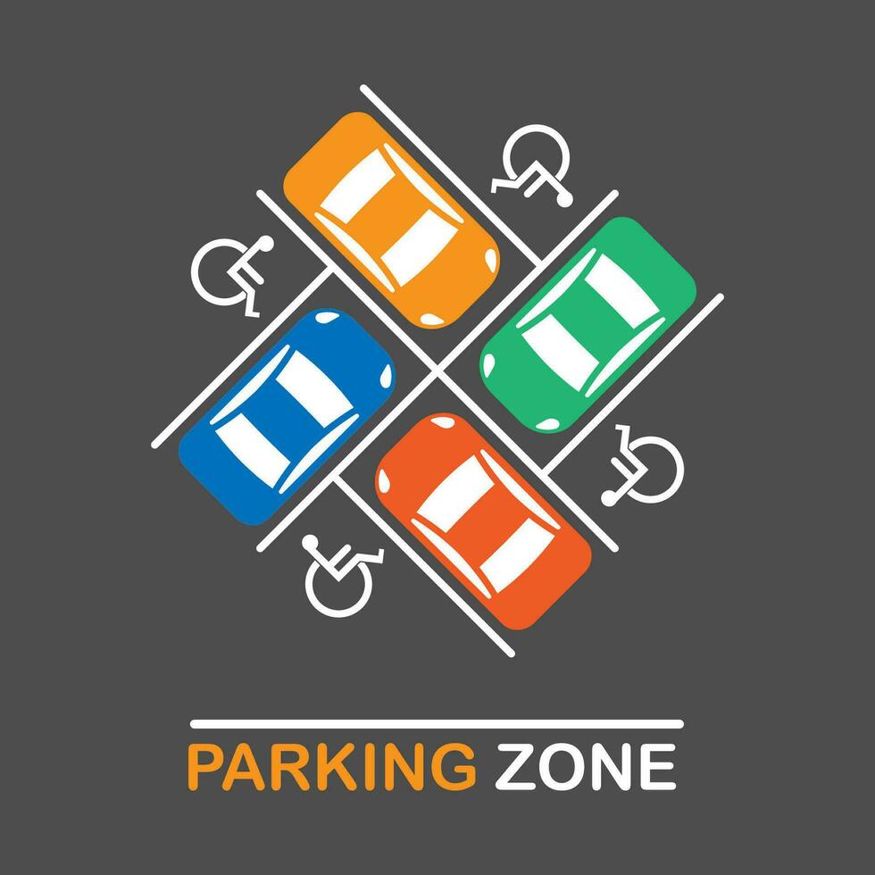 Parking design over gray background. Vector illustration.