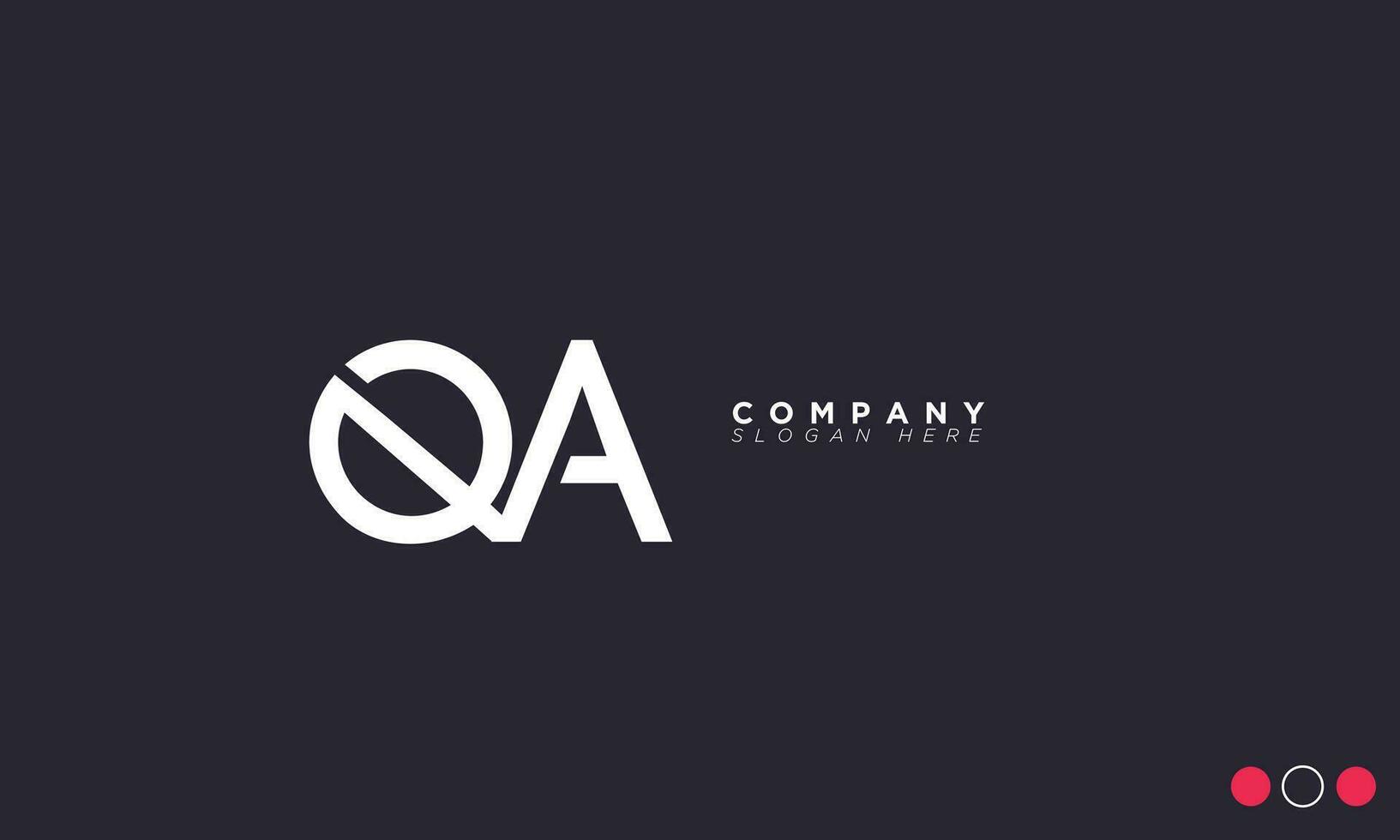 QA Alphabet letters Initials Monogram logo AQ, Q and A vector