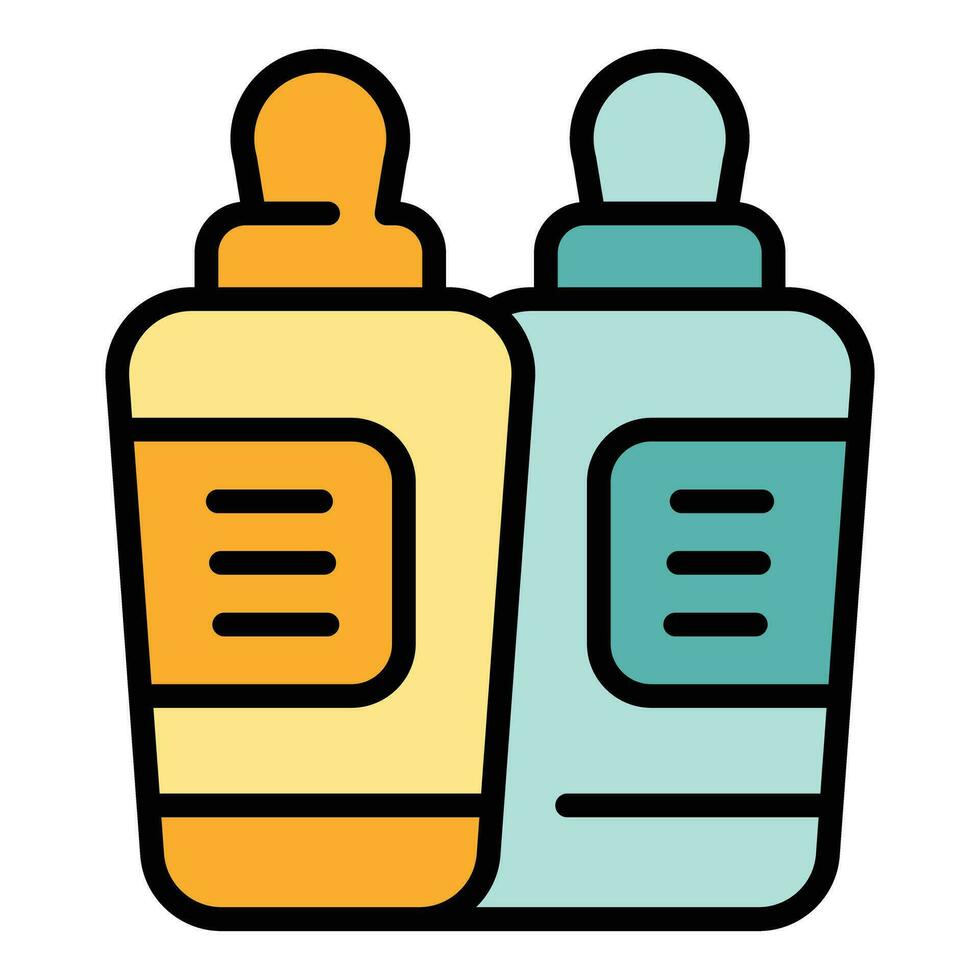 Shampoo bottle icon vector flat