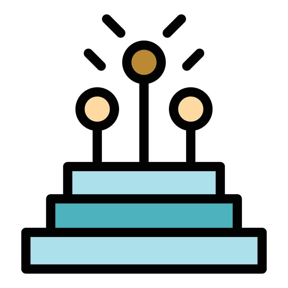 Data fiber icon vector flat