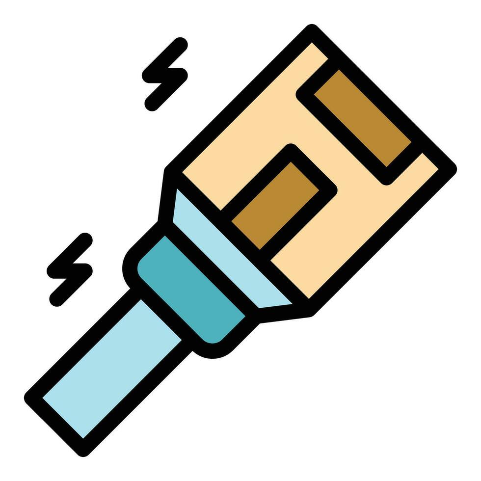 Lab cable icon vector flat