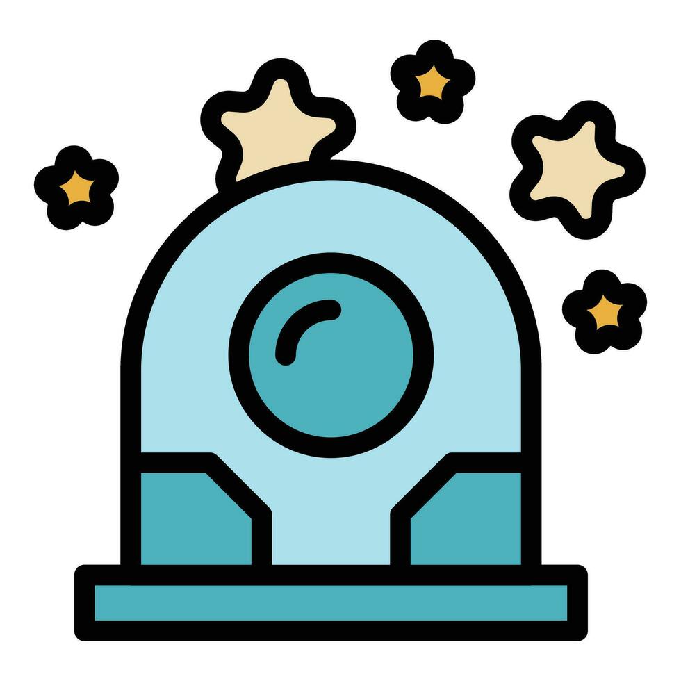 Astronaut telescope icon vector flat