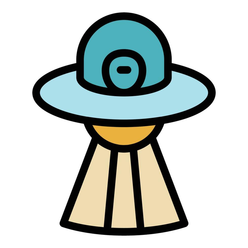 Ufo light icon vector flat