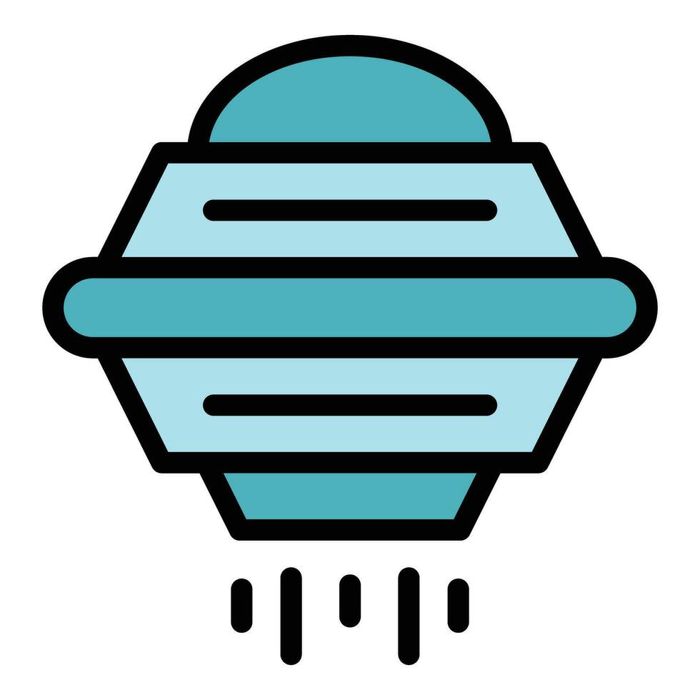 Spaceship icon vector flat