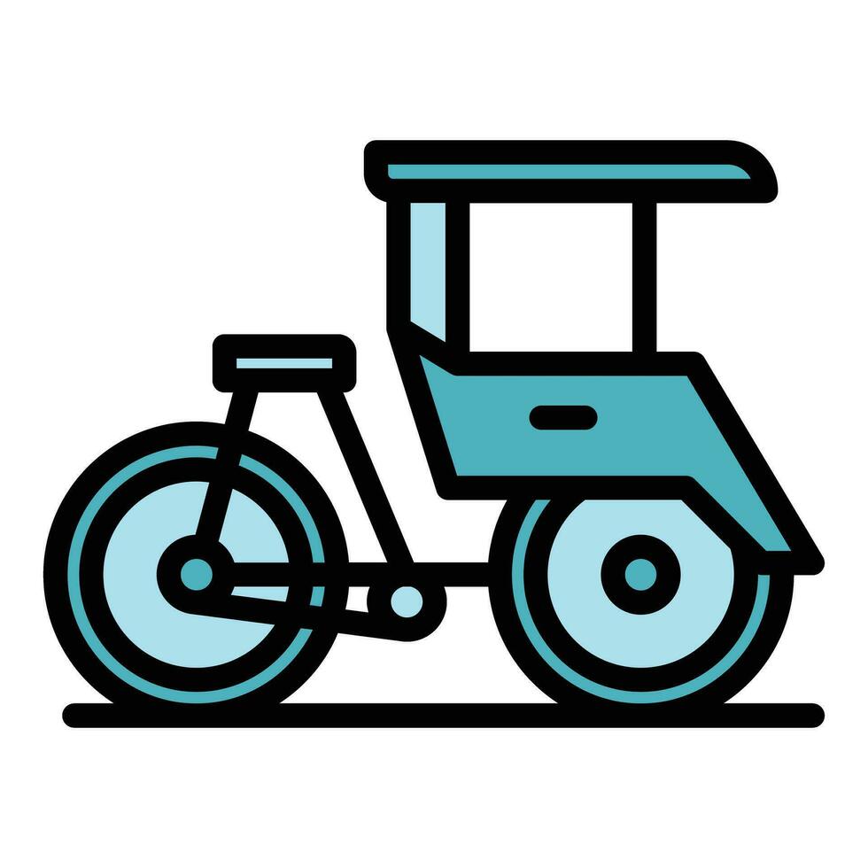 Jakarta bike icon vector flat