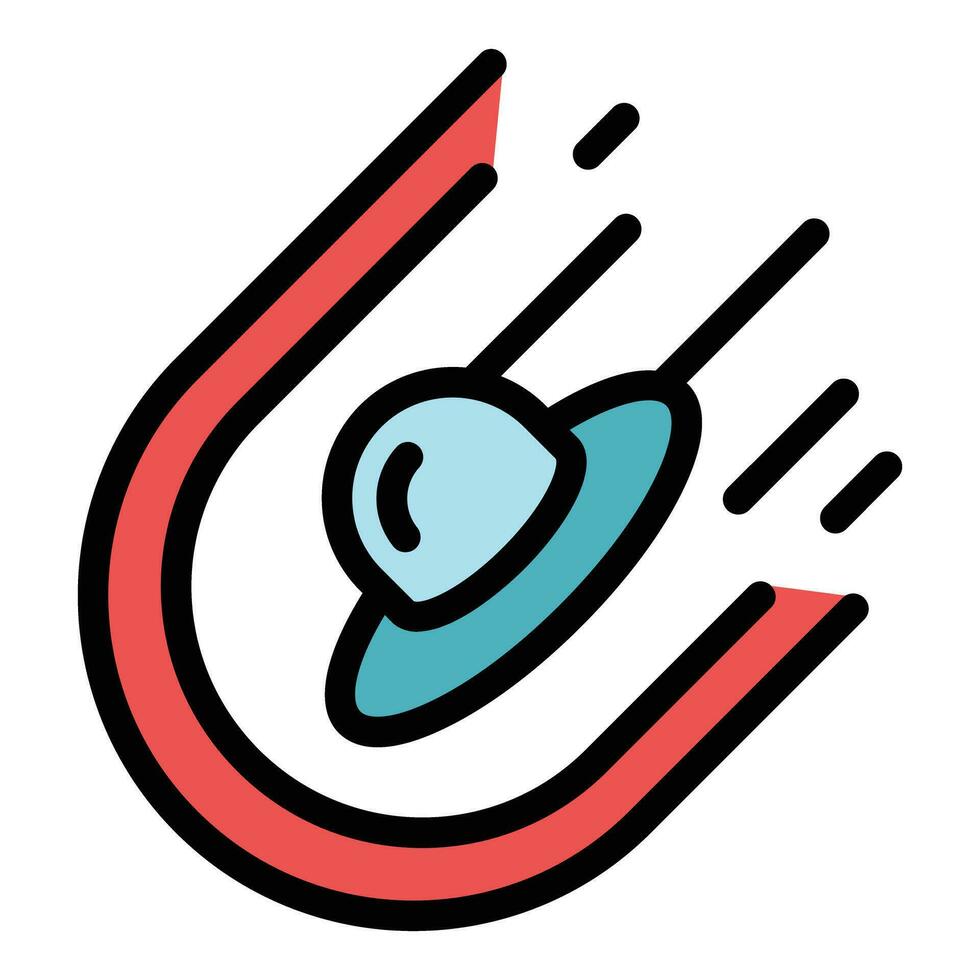 Fast ufo icon vector flat