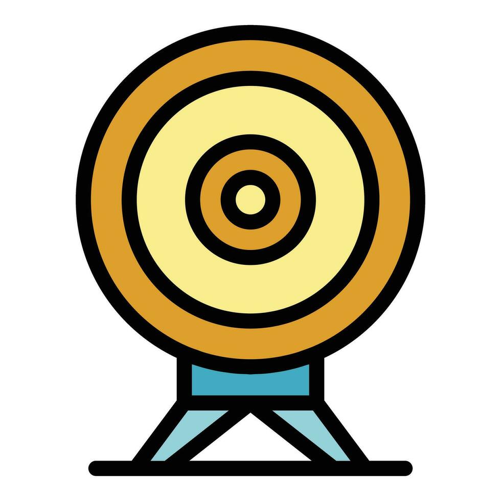 Online target icon vector flat