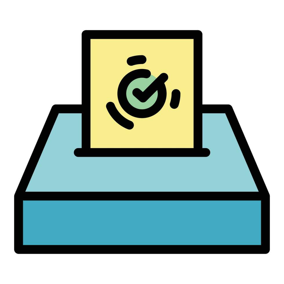 Ballot box icon vector flat