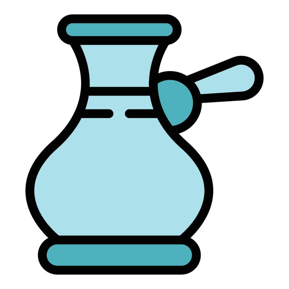 Cezve pot icon vector flat