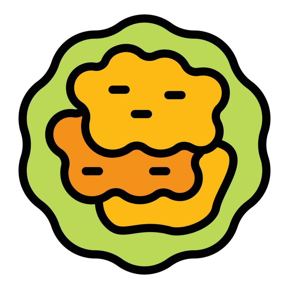Cutlet icon vector flat