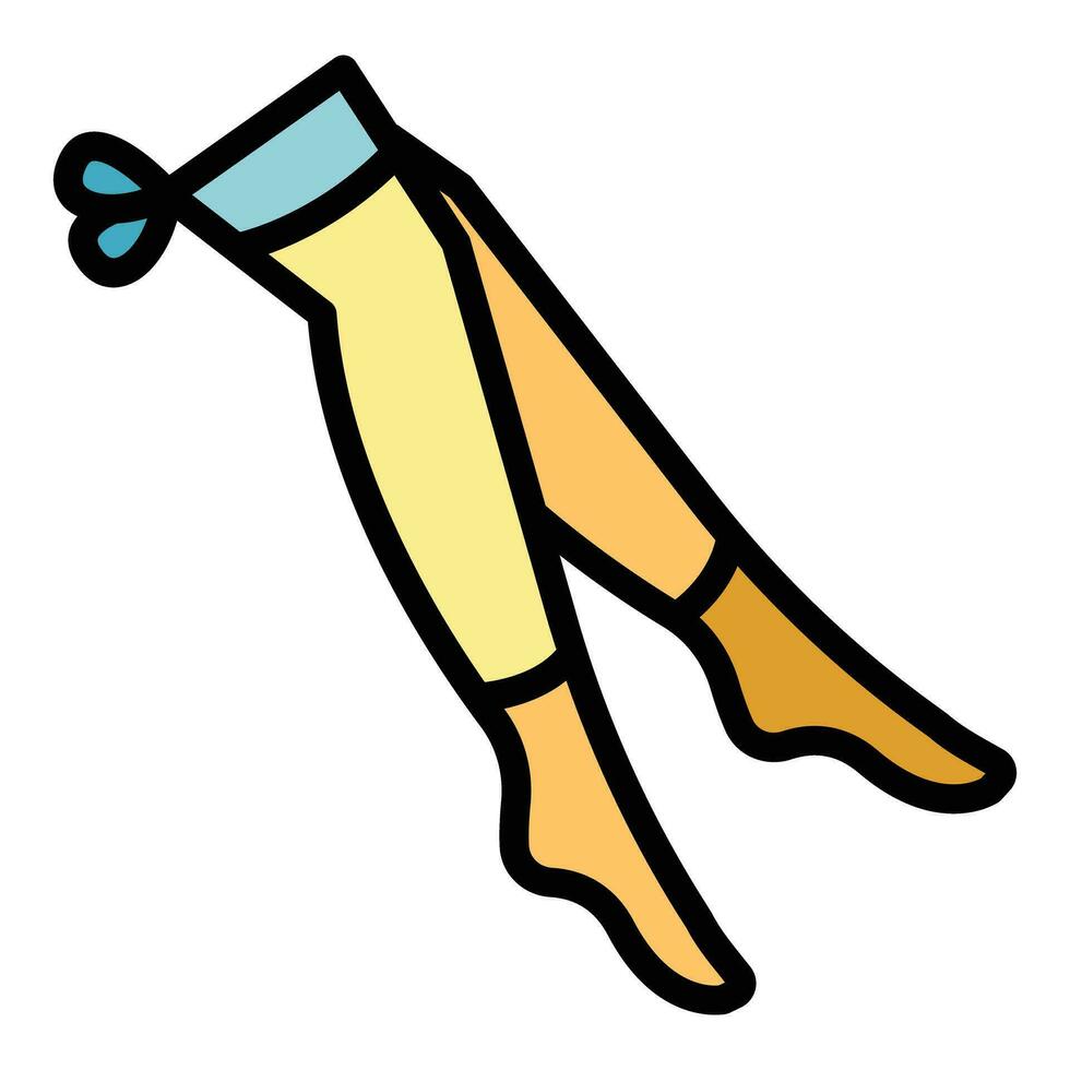 Lymphatic stockings icon vector flat