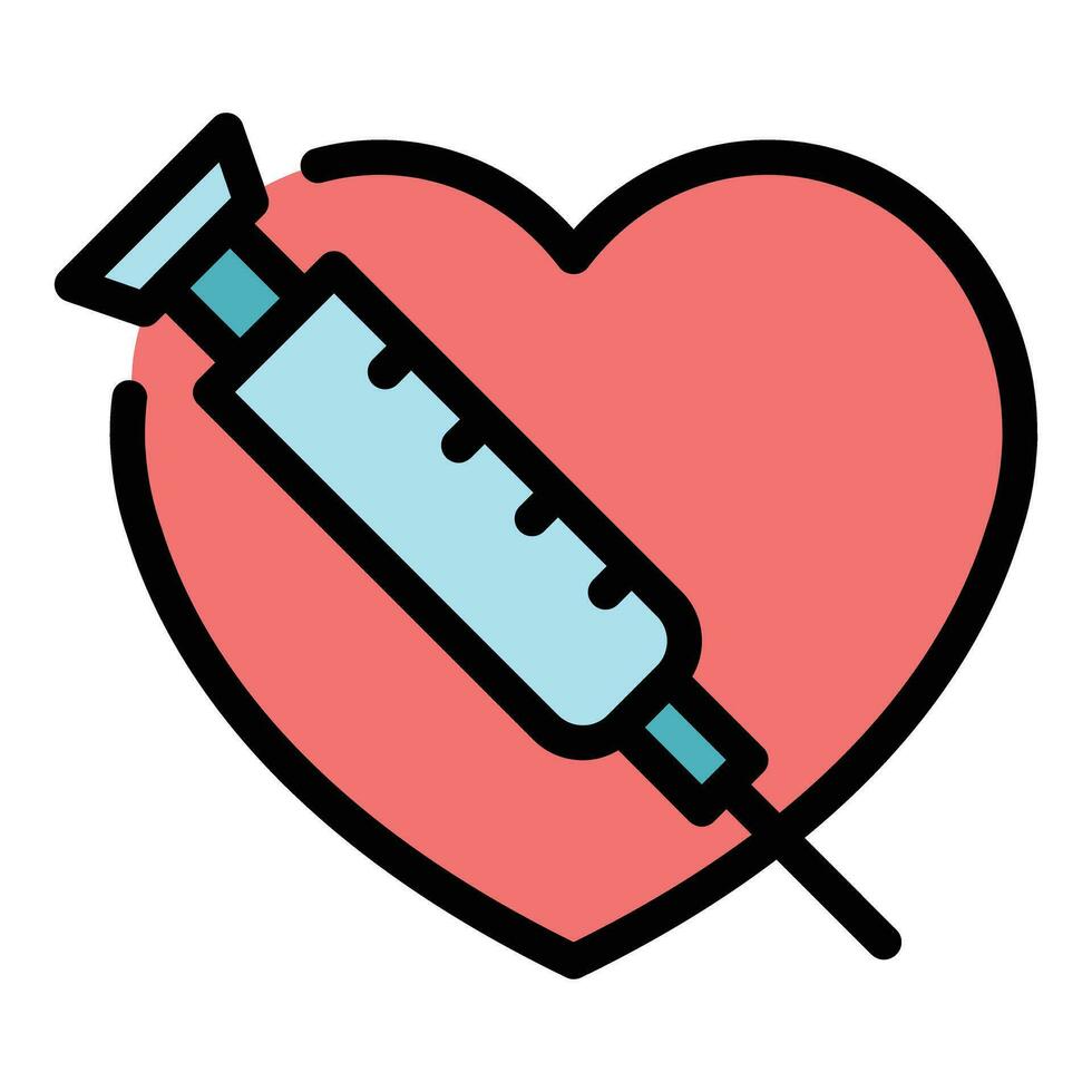 Health injection icon vector flat