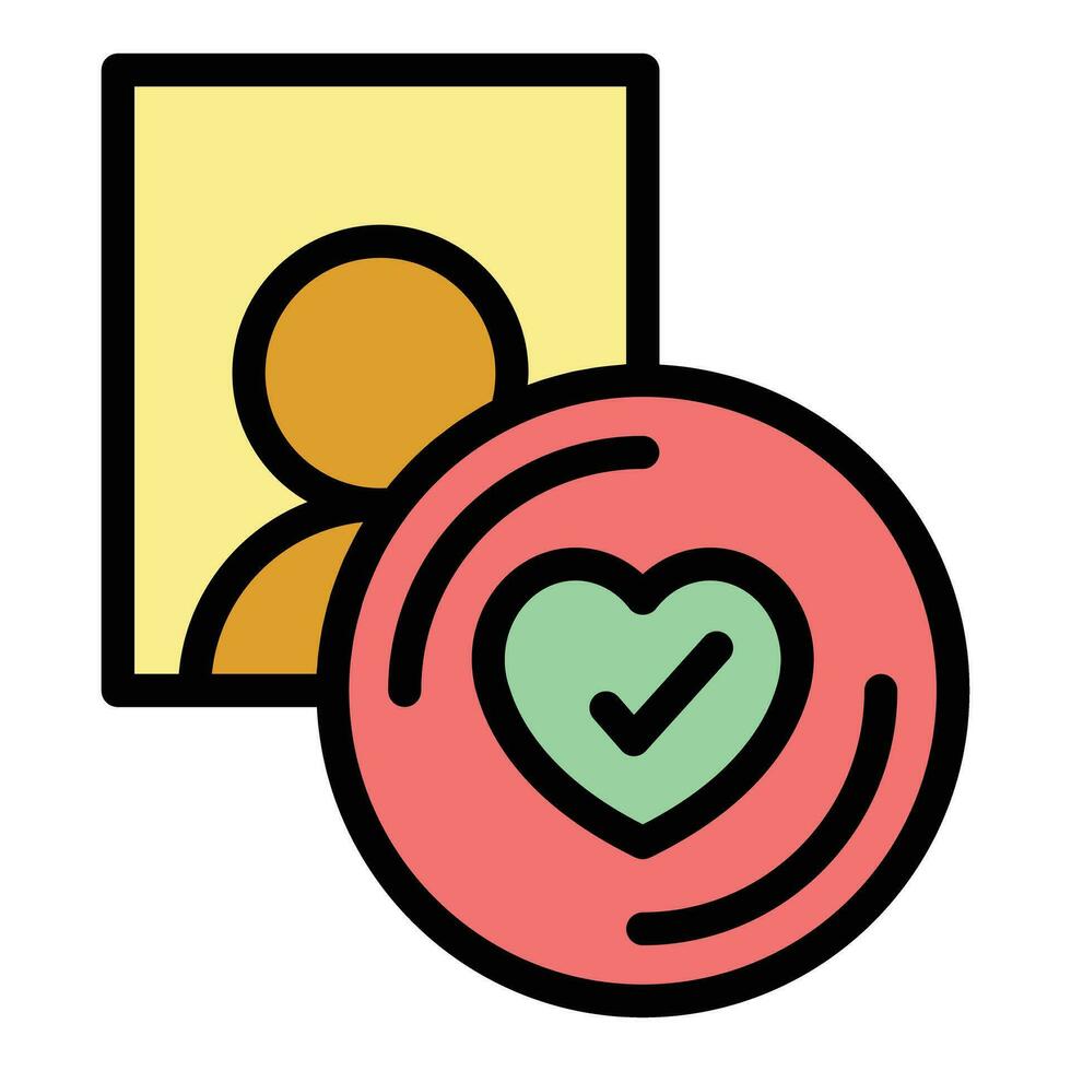 Online pass health icon vector flat