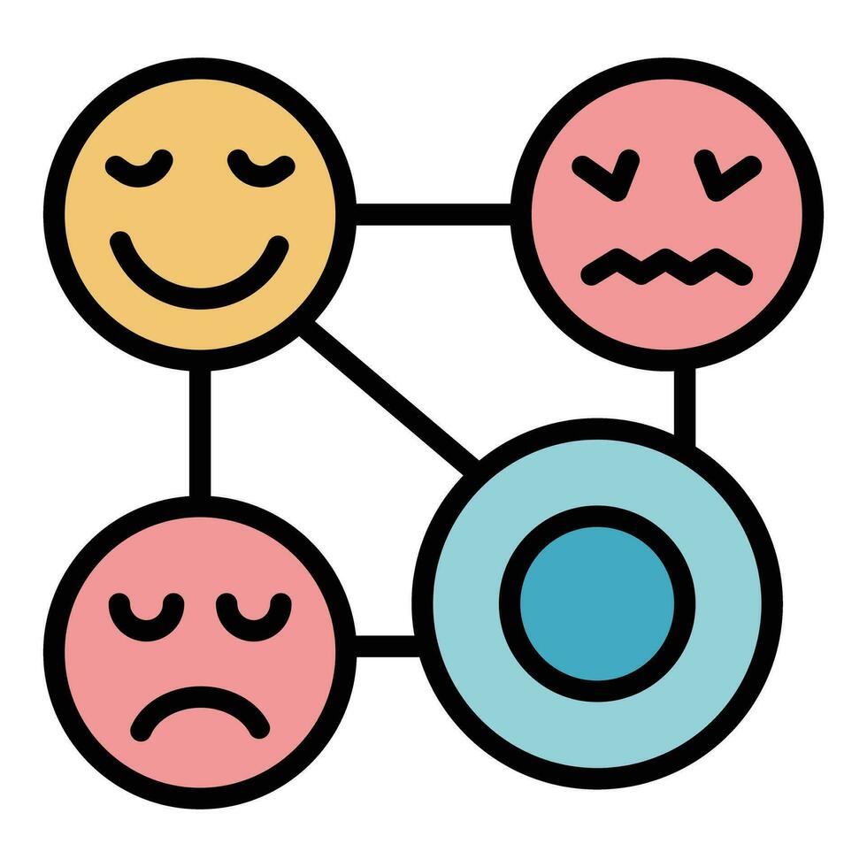 Emotion emoji icon vector flat