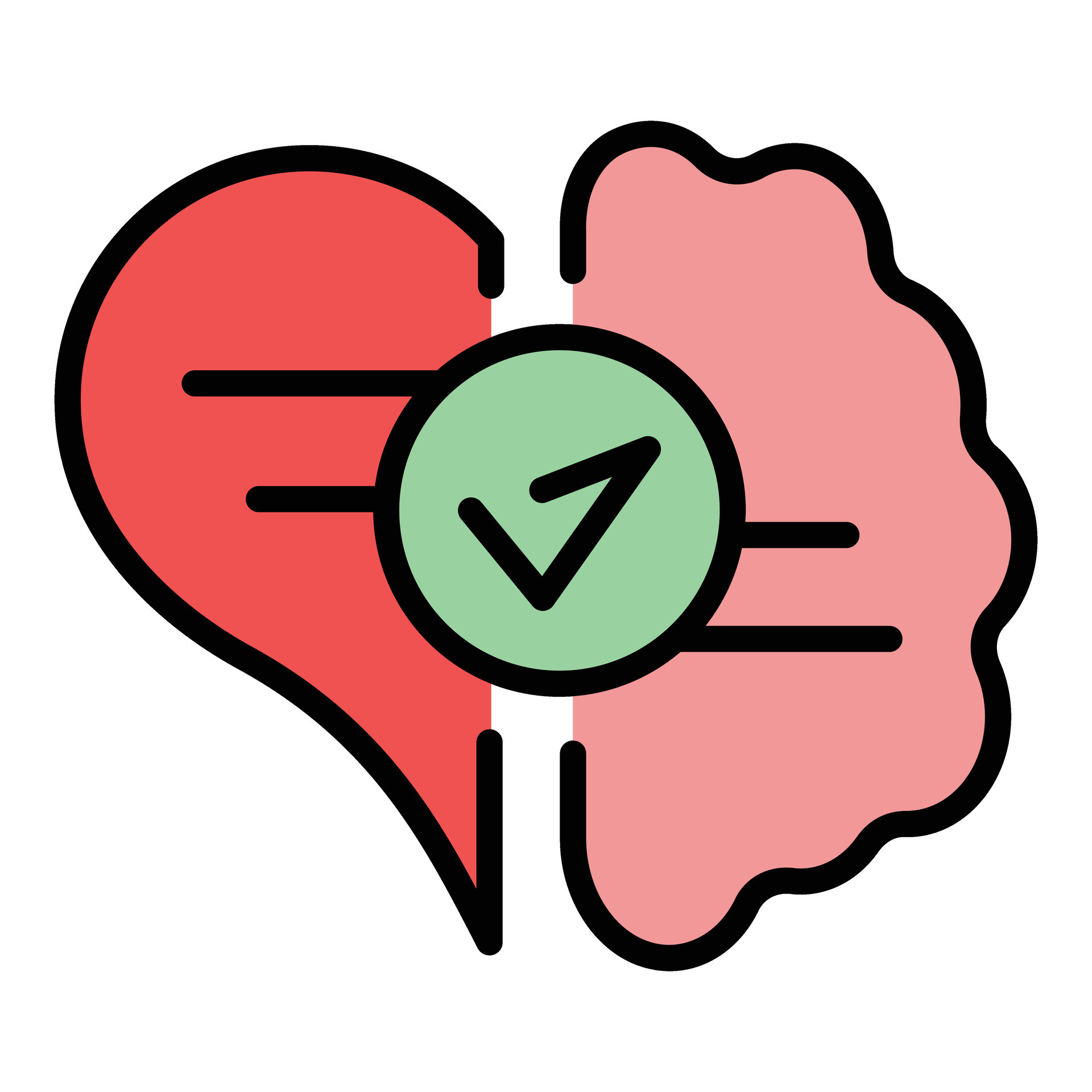 Mind Vs Heart Icon Vector Flat 27684478 Vector Art At Vecteezy Mind Vs Heart Icon Vector Flat 27684478 Vector Art At Vecteezy