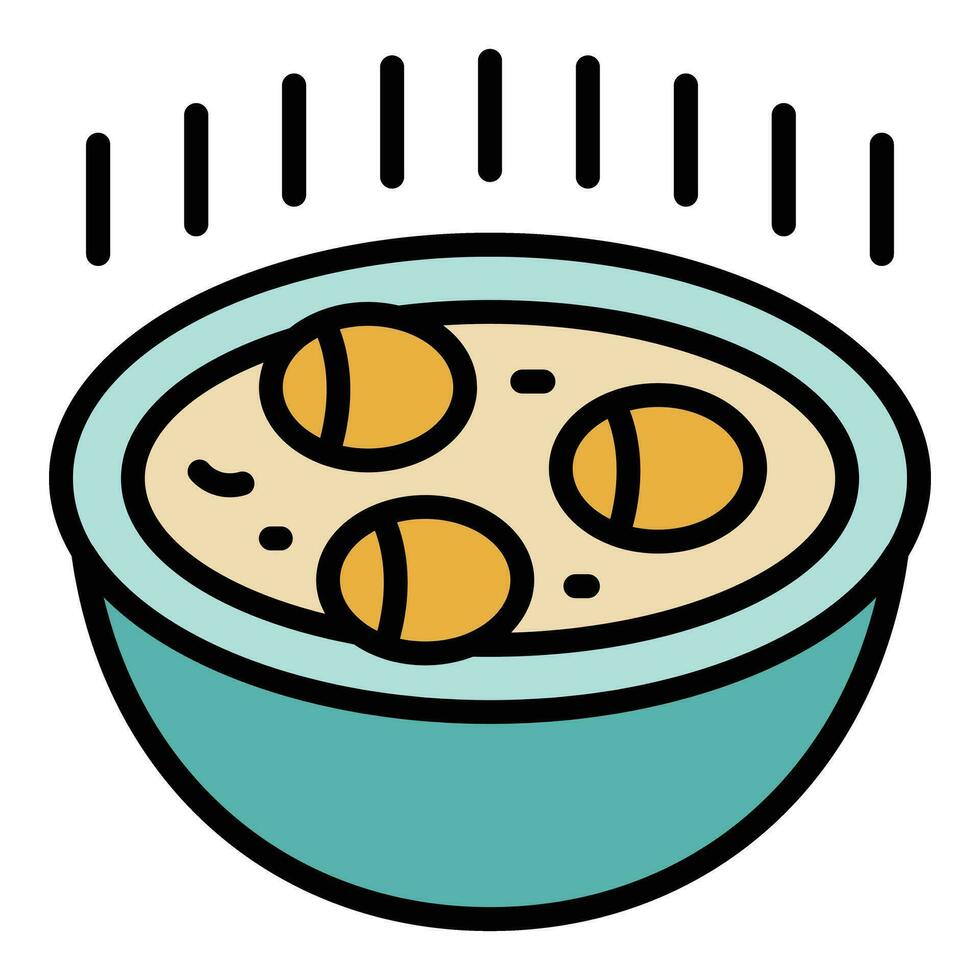 Hot soup icon vector flat