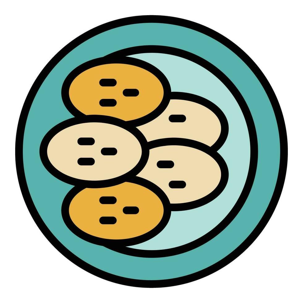 Cuban food icon vector flat