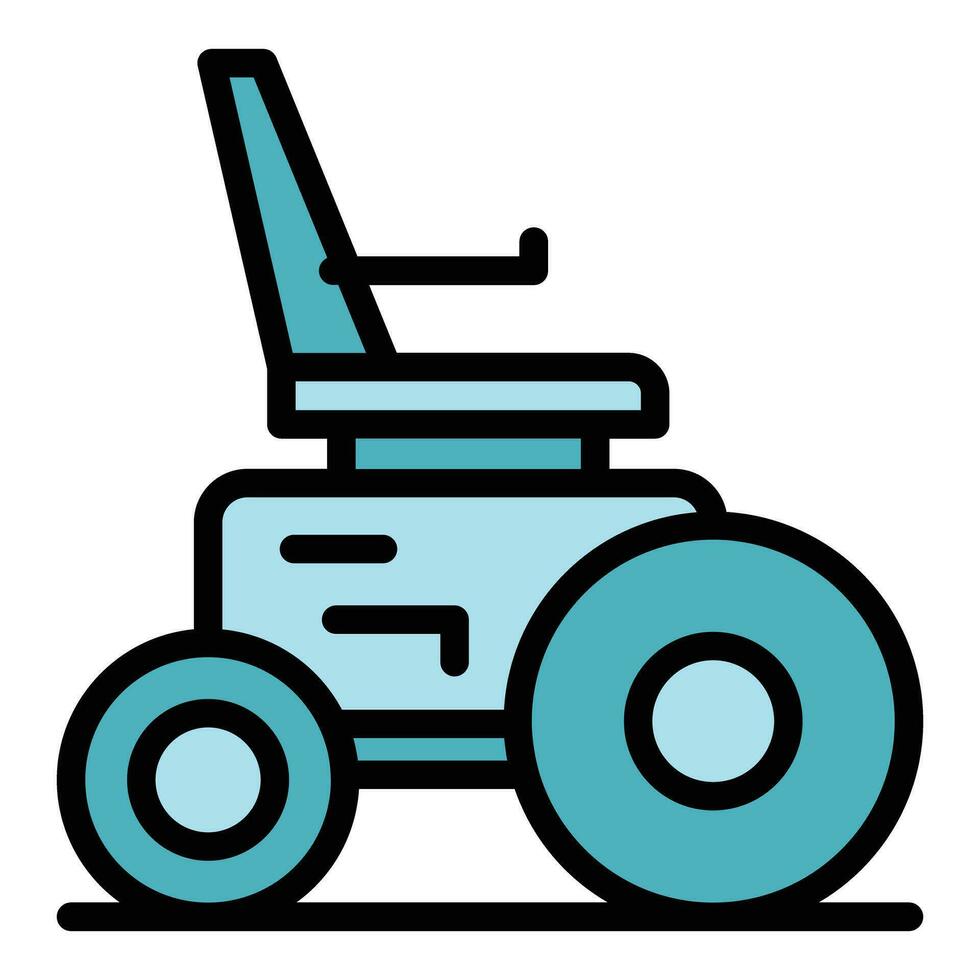 Motorized wheelchair icon vector flat