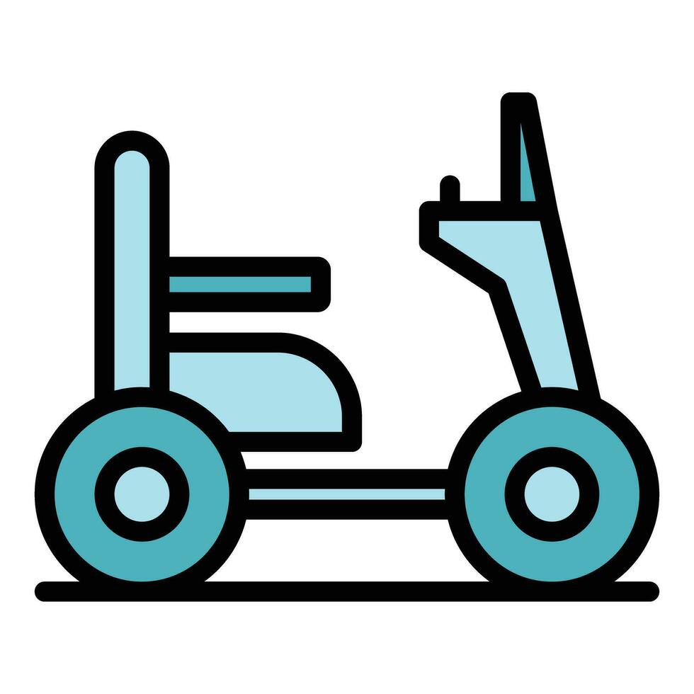 Electric wheelchair power icon vector flat