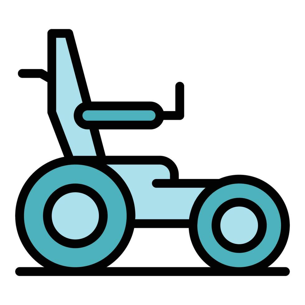 Motor wheelchair icon vector flat