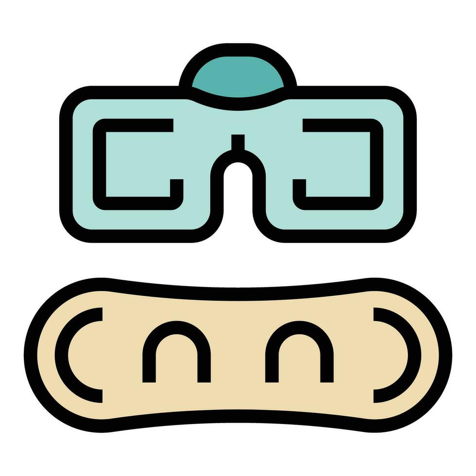Snowboard equipment icon vector flat