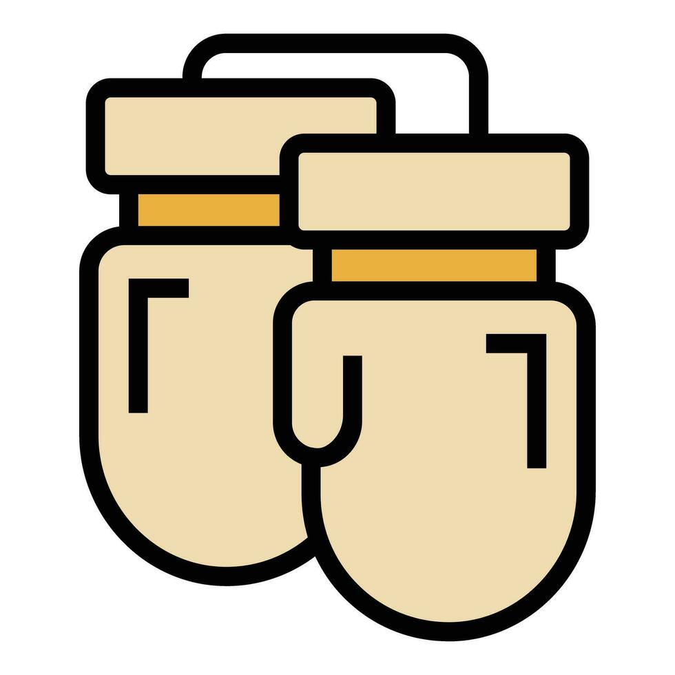 Box gloves icon vector flat