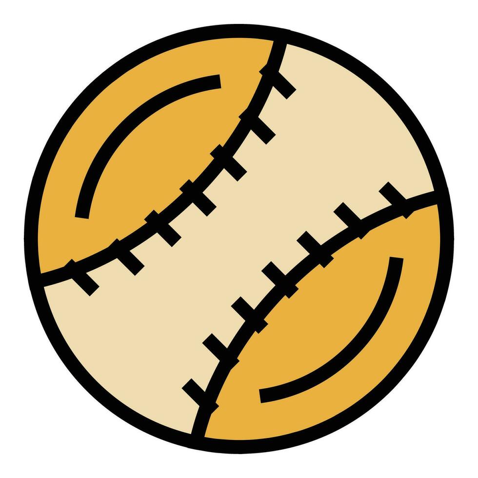 béisbol pelota icono vector plano