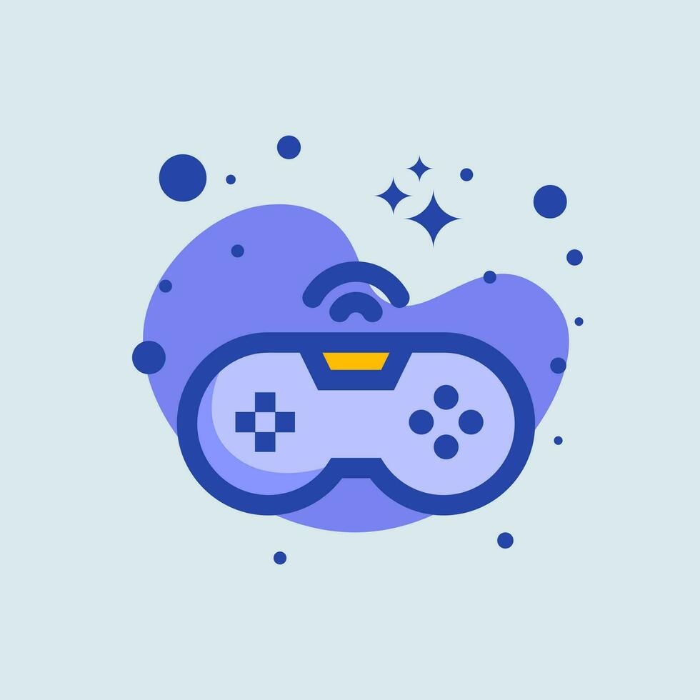 Game console flat illustration. Joystick signs vector illustration ...