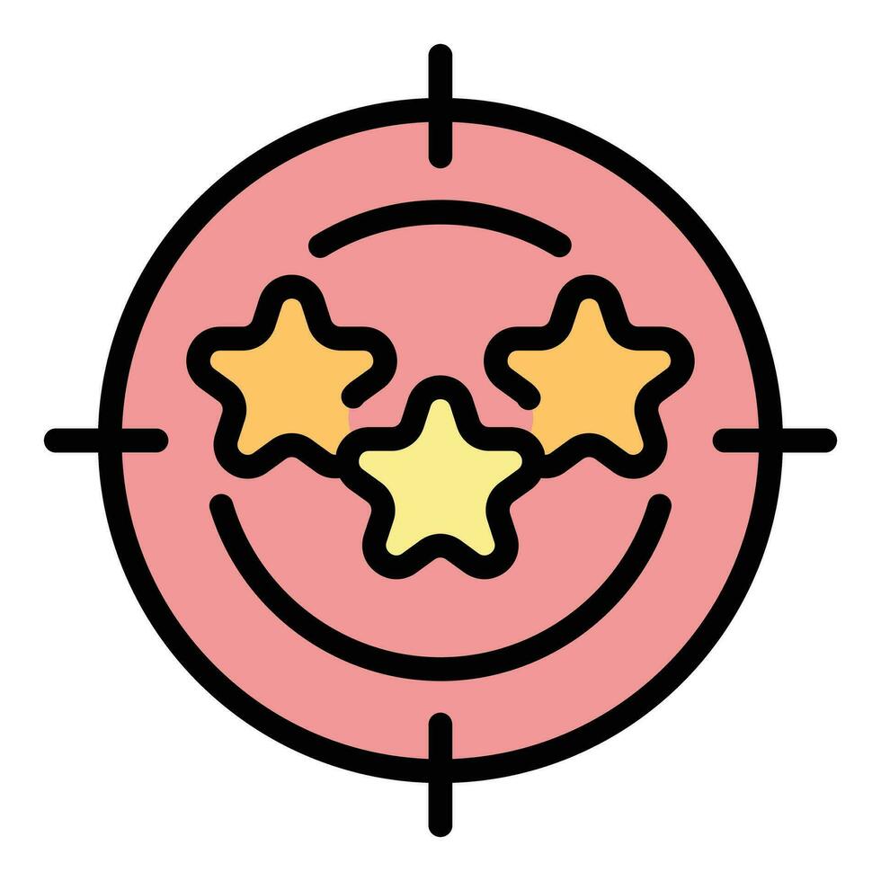 Review target icon vector flat
