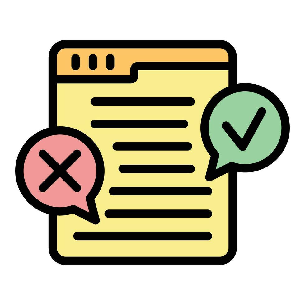 Web survey icon vector flat