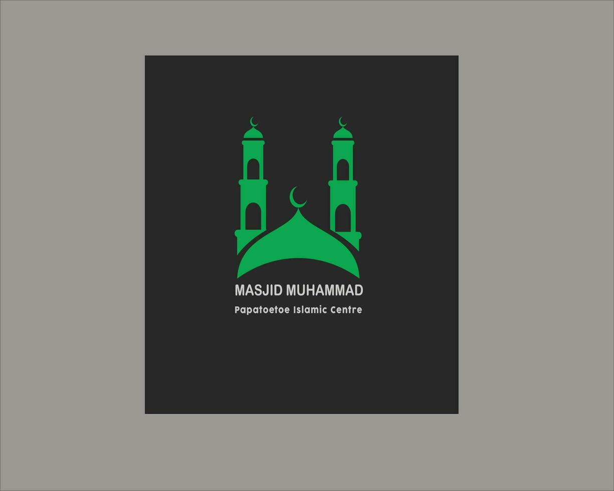 mosque logo design vector
